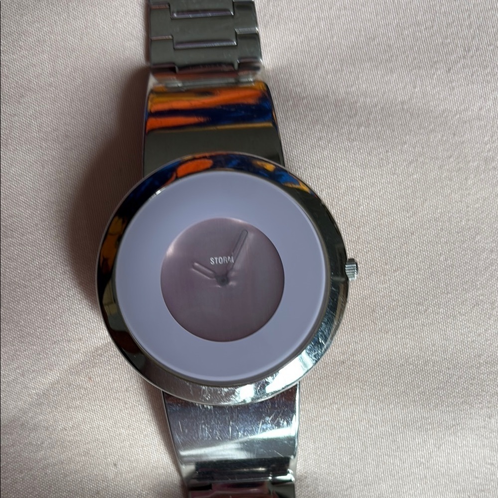 Storm Black and Silver Watch with Minimalist Circular Display - Picture 2 of 5